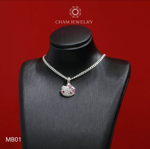 Mặt Dây Chuyền Bé MB01 CHAM JEWELRY, Mặt Mèo Nơ Nhỏ  (Barcode TMM33).