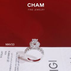 Nhẫn Nữ NNV33 Vàng 10k Chủ 5.4mm Kim Cương Lab Grown Diamond