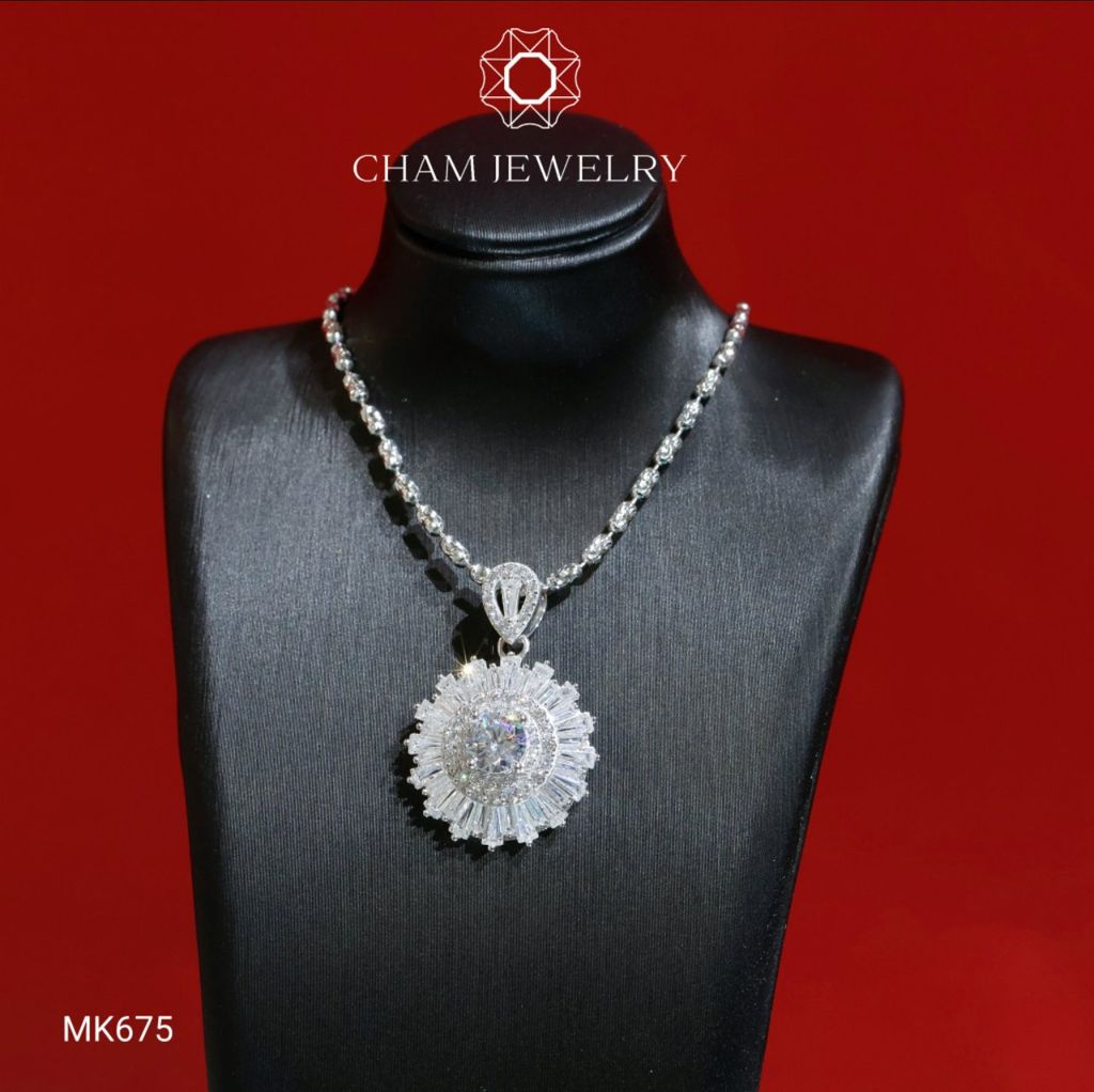 Mặt Dây Chuyền MK675 CHAM JEWELRY,Chủ 6.0mm (Barcode CM7579).