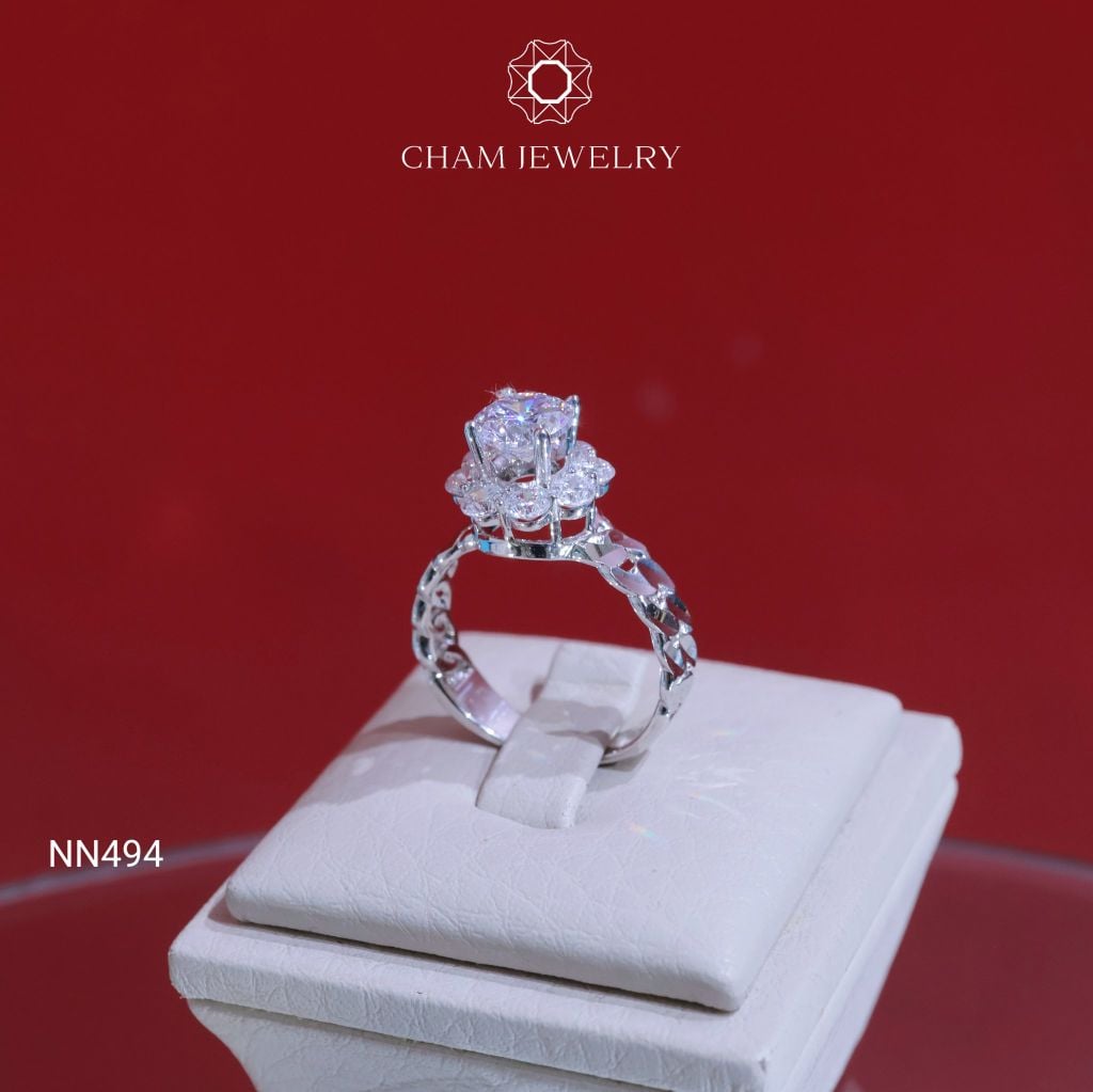 Nhẫn Nữ NN494 CHAM JEWELRY, Chủ 6.5mm (Barcode TNN1166).