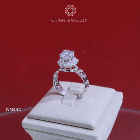 Nhẫn Nữ NN494 CHAM JEWELRY, Chủ 6.5mm (Barcode TNN1166).
