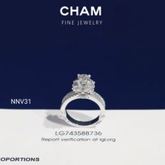 Nhẫn Nữ NNV31 Vàng 10k Chủ 5.4mm Kim Cương Lab Grown Diamond