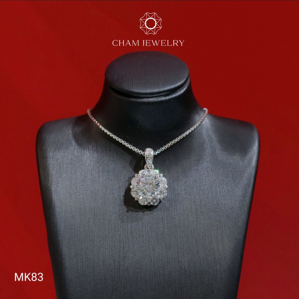 Mặt Dây Chuyền MK83 CHAM JEWERLY, Mặt Hoa, Chủ 8.0mm  (Barcode TMA1843).