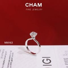 Nhẫn Nữ NNV63 Vàng 10k Chủ 6.3 Kim Cương Lab Grown Diamond