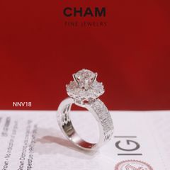 Nhẫn Nữ NNV18 Chủ 6.3mm Vàng 10k Kim Cương Lab Grown Diamond