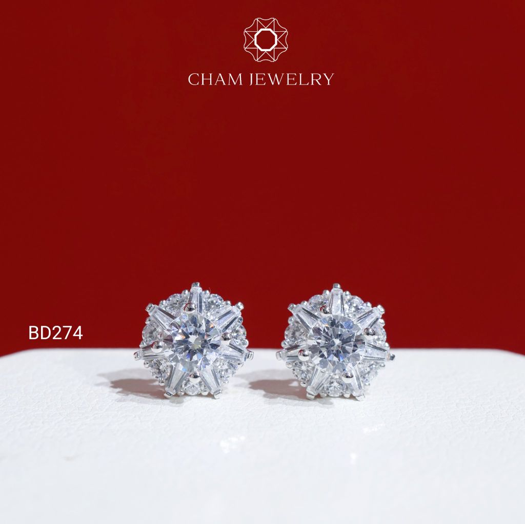 Hoa Tai BD274 CHAM JEWELRY, Chủ 4.5mm (Barcode TBD1316)