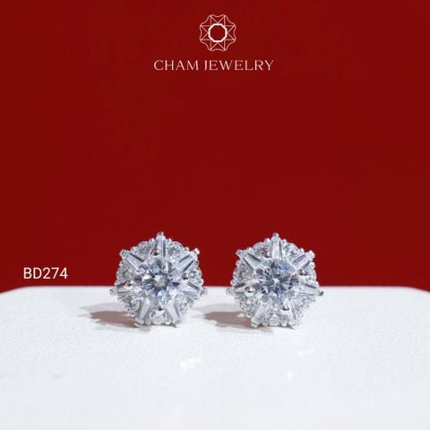 Hoa Tai BD274 CHAM JEWELRY, Chủ 4.5mm (Barcode TBD1316)