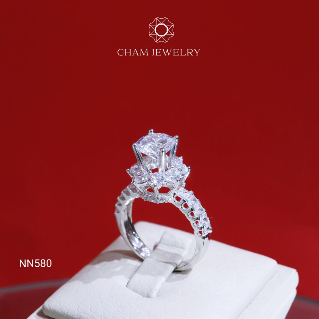 Nhẫn NN580 CHAM JEWELRY, Chủ 7.5mm (Barcode CNNK603)