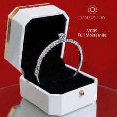 Vòng Tay VC09 CHAM JEWELRY, Vòng Full Moissanite Chủ 5.5mm (Barcode OCV02).