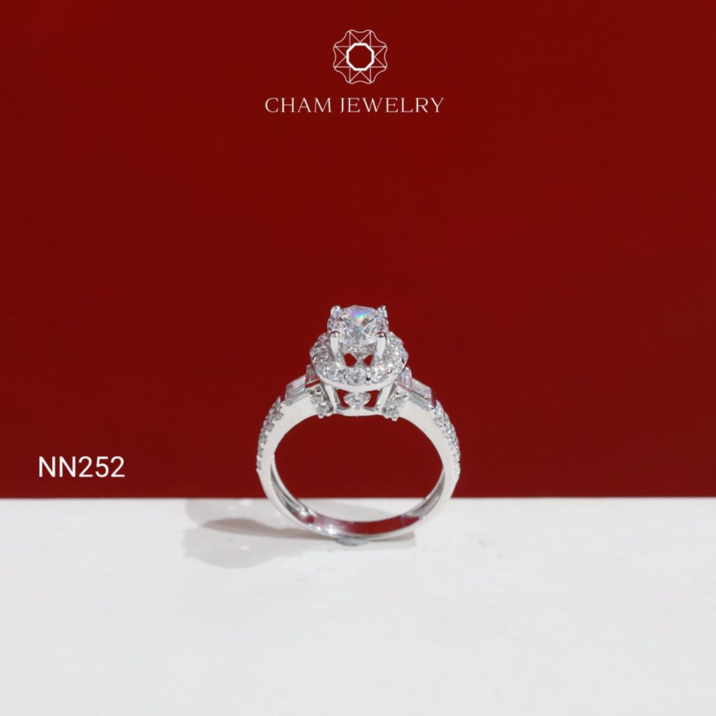 Nhẫn NN252 CHAM JEWELRY, Chủ 5.5mm( Barcode TNN1895).