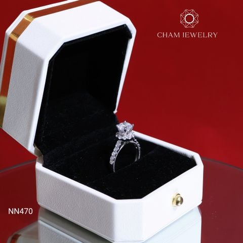 Nhẫn Nữ NN470 CHAM JEWELRY, Chủ 6.5mm (Barcode CN6974-TNN972).