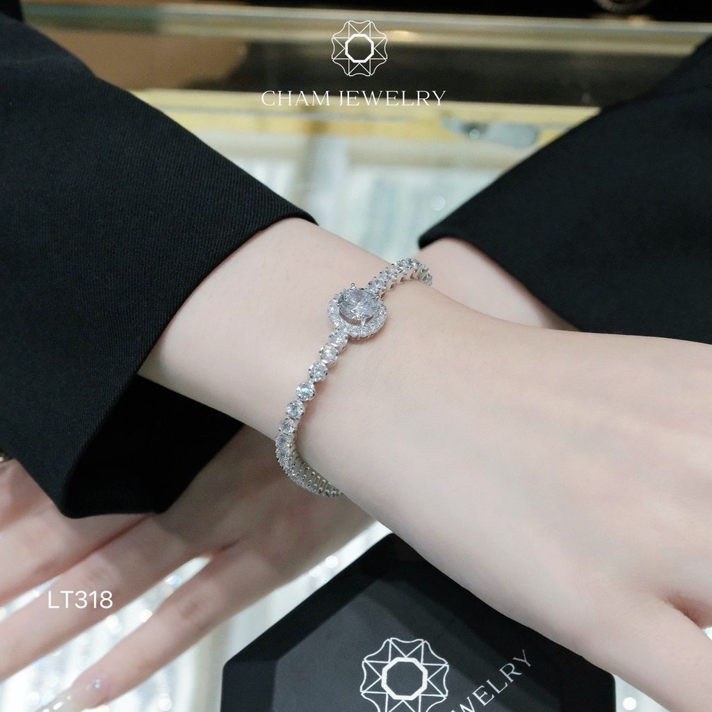Lắc Tay LT318 CHAM JEWELRY, Chủ 8.0mm (Barcode TLT1305).