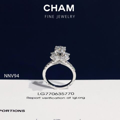 Nhẫn Nữ NNV94 Vàng 10k Chủ 6.3mm Kim Cương Lab Grown Diamond (NU358)