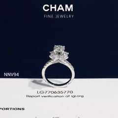 Nhẫn Nữ NNV94 Vàng 10k Chủ 6.3mm Kim Cương Lab Grown Diamond (NU358)