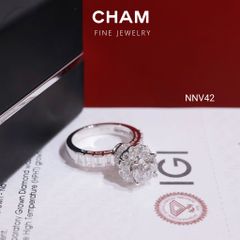 Nhẫn Nữ NNV42 Vàng 10k Chủ 7.2 Kim Cương Lab Grown Diamond