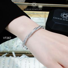 Vòng Tay CHAM JEWELRY VT267, Vòng Xoắn Hột (Barcode C4V855A-PVH457).
