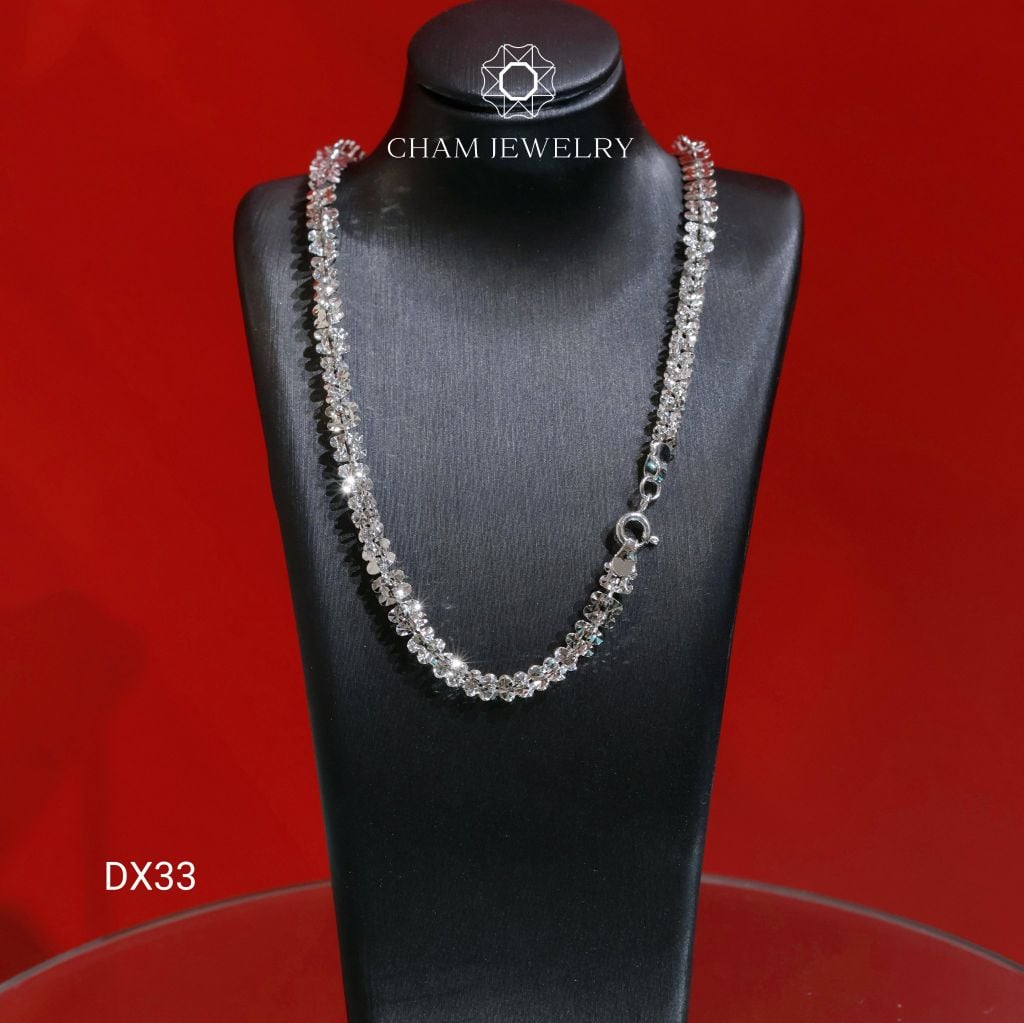 Dây Chuyền CHAM JEWELRY DX33 , Dây Xoắn Sâu Bản 4.5mm (Barcode TDBC835-TDBC834)