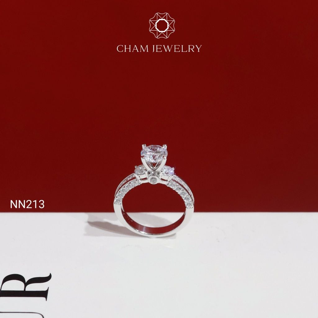 Nhẫn NN213 CHAM JEWELRY, Chủ 6.5mm( Barcode NNNH182).