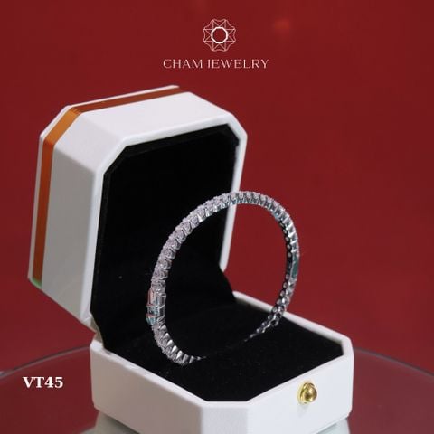 Vòng Tay VT45 CHAM JEWELRY, Vòng Tay Tennis Cao Cấp Full Đá 3.0mm (Barcode TV191)