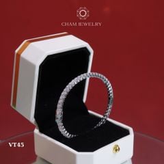 Vòng Tay VT45 CHAM JEWELRY, Vòng Tay Tennis Cao Cấp Full Đá 3.0mm (Barcode TV191)