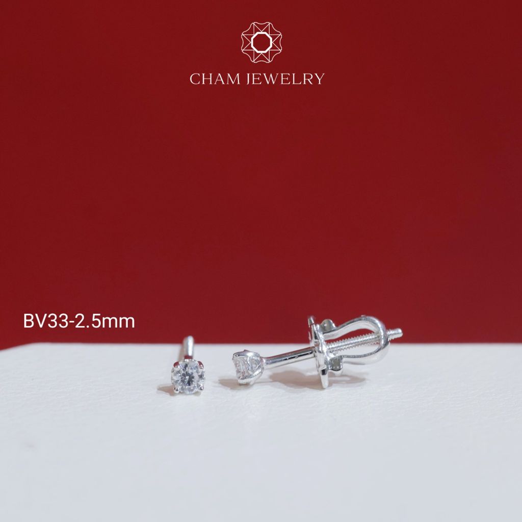 Hoa Tai BV33 CHAM JEWERLY, Bông Nụ Đá Newzealand (Barcode TBH15-TBH16-TBH14- TBH13 -TBH24-TBH109)
