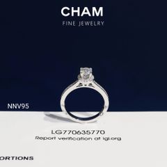 Nhẫn Nữ NNV95 Vàng 10k Chủ 4.5mm Kim Cương Lab Grown Diamond (NU354)