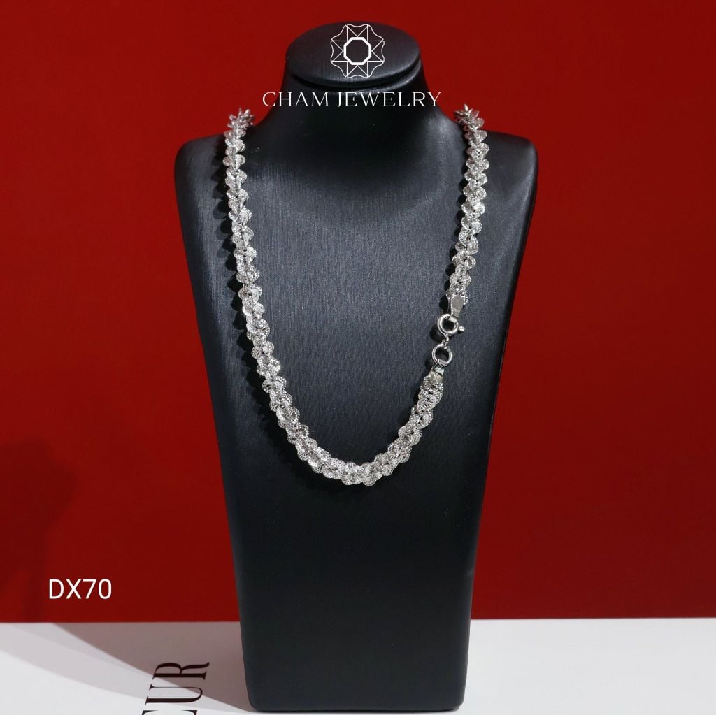 Dây Xoắn DX70 CHAM JEWELRY, Dây Xoắn Ovan Hoa Thị Chạm Máy Bản 5.0mm (Barcode NDLĐCB5)