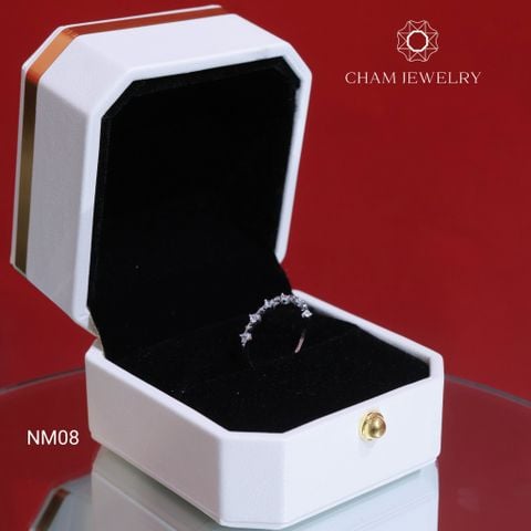Nhẫn CHAM JEWEKRY NM08, Nhẫn 1 Hàng đá, Bản 1.8mm (Barcode TNT728)