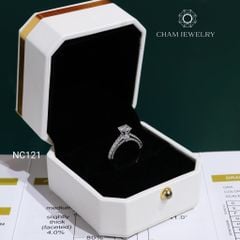 Nhẫn NC121 CHAM JEWELRY, Full Đá Moissanite Chủ 5.4mm (Barcode OHN11)