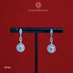 Hoa Tai BT99 CHAM JEWELRY, Chủ 4.5mm (Barcode TBT578).