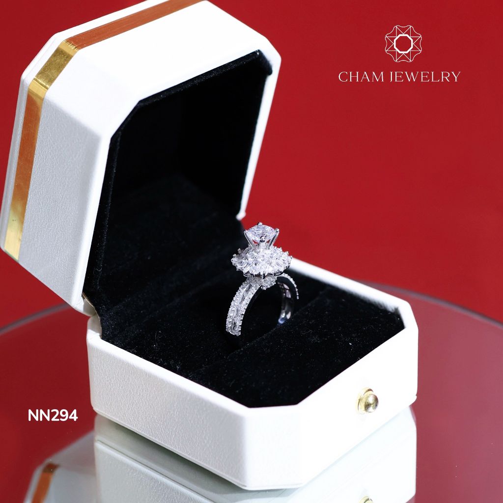 Nhẫn CHAM JEWELRY NN294 , Chủ 6.5mm ( Barcode TNN1090).
