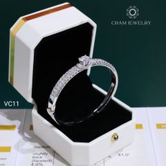 Vòng Tay VC11 CHAM JEWELRY, Vòng Full Moissanite Chủ 7.2mm (Barcode OCV08).