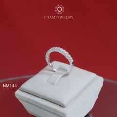 Nhẫn NM144 CHAM JEWELRY, Nhẫn Nửa Hàng Đá Barget Vuông 2.5mm (Barcode TNT810).