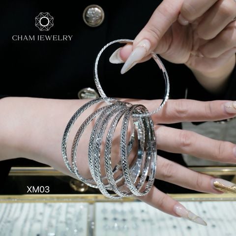 Vòng Tay CHAM JEWELRY XM03, Bản 4.0mm (Barcode TXC113)