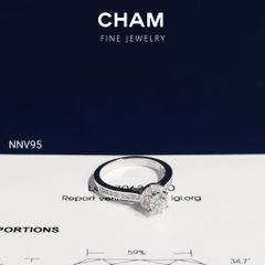Nhẫn Nữ NNV95 Vàng 10k Chủ 4.5mm Kim Cương Lab Grown Diamond (NU354)