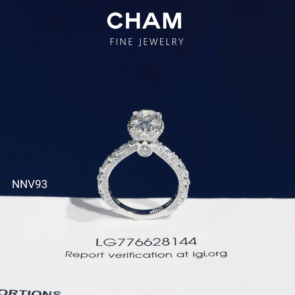 Nhẫn Nữ NNV93 Vàng 10k Chủ Oval 9x6mm Kim Cương Lab Grown Diamond
