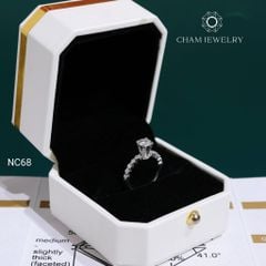 Nhẫn NC68 CHAM JEWELRY, Full Moissanite Chủ 5.4mm (Barcode ONNU87)