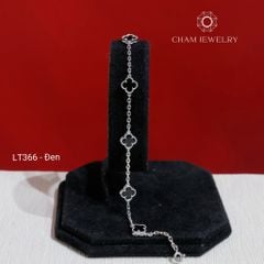Lắc Tay LT366 CHAM JEWELRY , Lắc Cỏ 4 Lá Bản 6.0mm (Barcode TLT1398).
