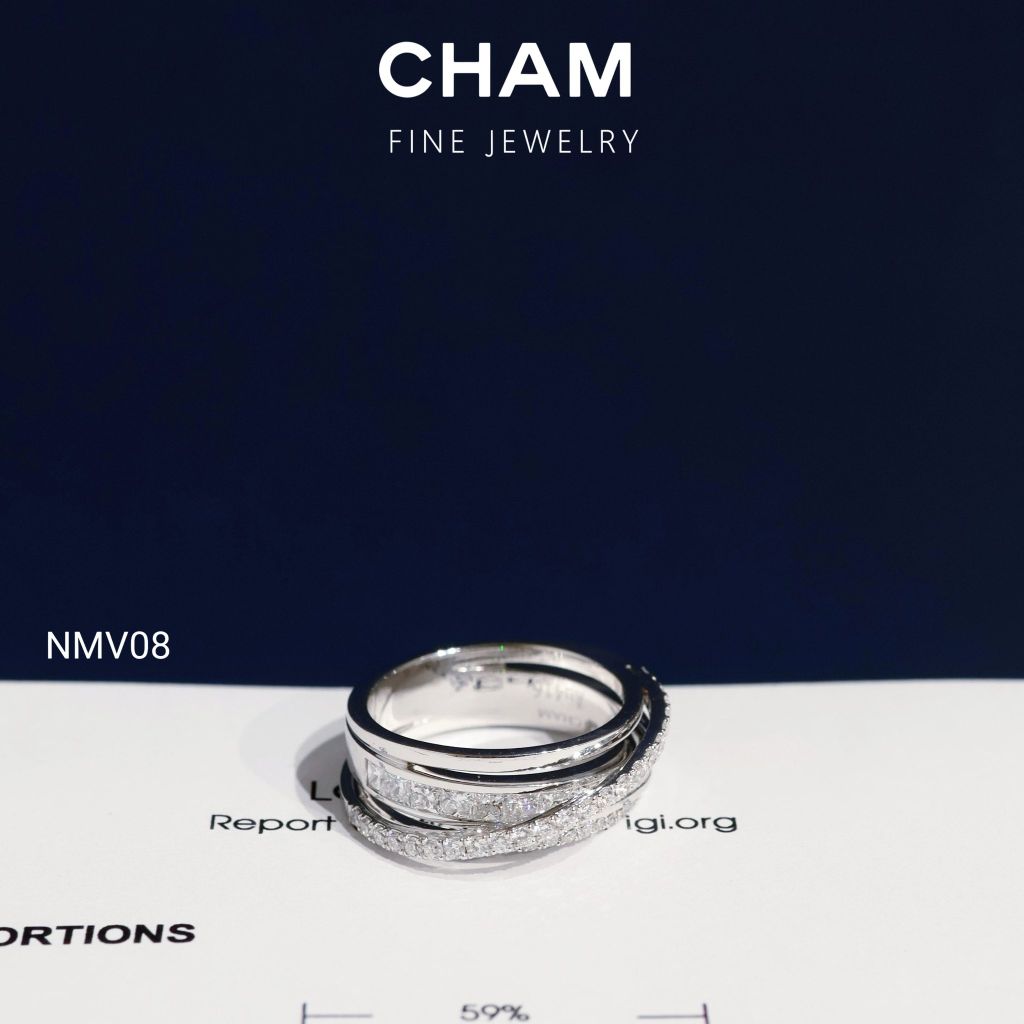 Nhẫn Nữ NMV08 Vàng 10k Kim Cương Lab Grown Diamond (Barcode CNNV04)