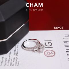 Nhẫn Nữ NNV26 Vàng 10k Chủ 7.2mm Kim Cương Lab Grown Diamond