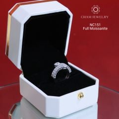 Nhẫn NC151 CHAM JEWELRY, Full Đá Moissanite  (Barcode OTN10).