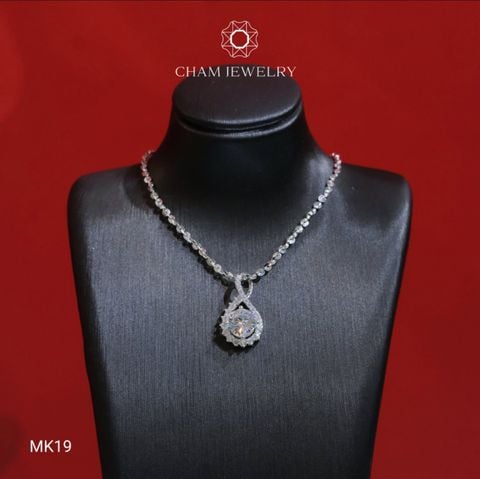 Mặt Dây Chuyền MK19 CHAM JEWELRY, Mặt Giọt Nước Chủ 6.0mm (Barcode TMX391).