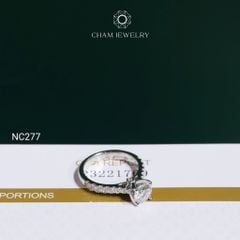 Nhẫn NC277 CHAM JEWELRY, Nhẫn Full Đá Moissanite Chủ 6.3mm(Barcode OCNN75)