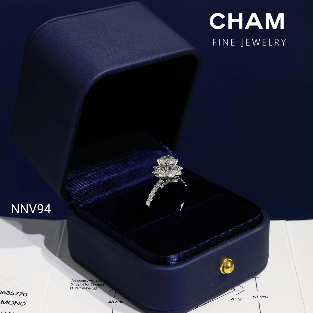 Nhẫn Nữ NNV94 Vàng 10k Chủ 6.3mm Kim Cương Lab Grown Diamond (NU358)