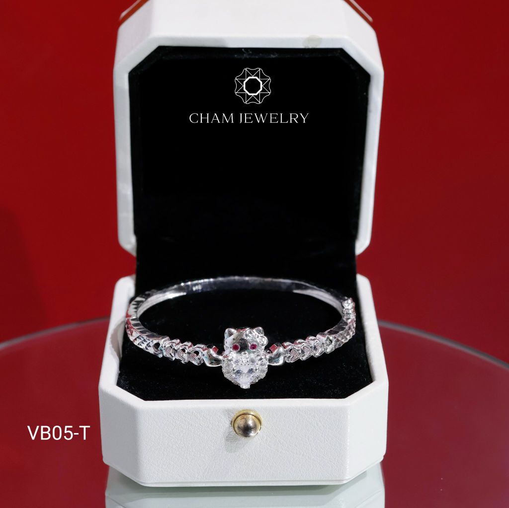 Vòng Tay Bé VB05 CHAM JEWELRY, Vòng Mèo Tim (Barcode TVE42)