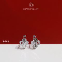 Hoa Tai BG63 CHAM JEWELRY, Hoa Tai Trái Tim Kiểu (Barcode TBG1128).