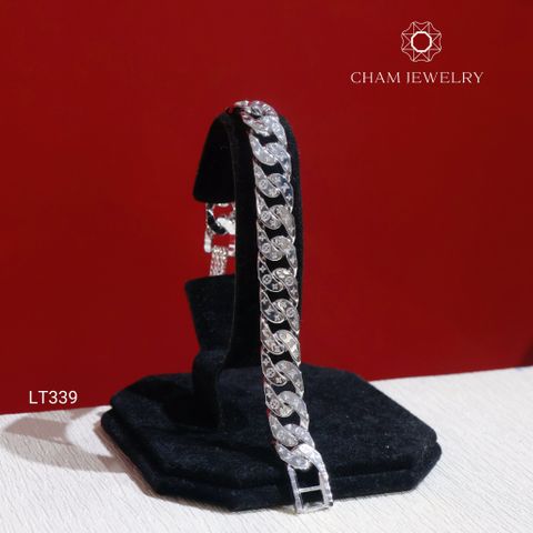 Lắc Tay LT339 CHAM JEWELRY, Lắc Khoen Lật LV (Barcode CLNAM10).