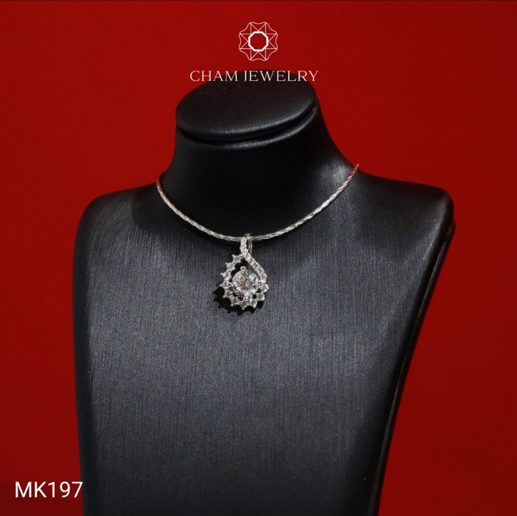 Mặt Dây Chuyền MK197 CHAM JEWELRY, Mặt Kiểu Giọt Nước Chủ 5.5mm (Barcode TMX213)