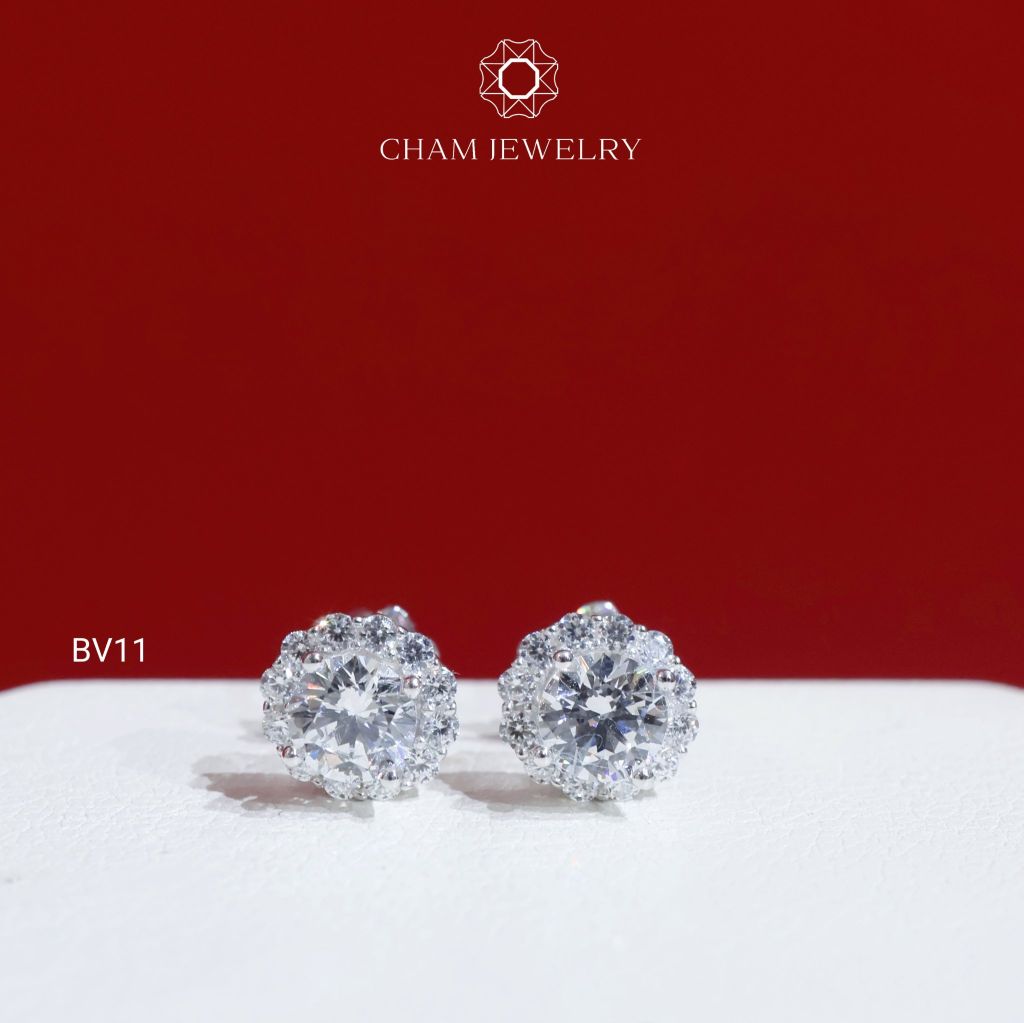 Hoa Tai BV11 CHAM JEWELRY, Chủ 5.0mm (Barcode TBV453).