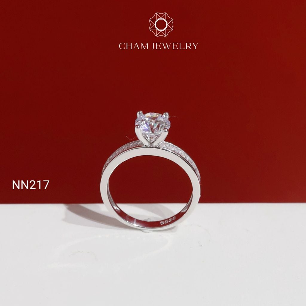 Nhẫn NN217 CHAM JEWELRY, Chủ 6.5mm( Barcode NNNH147).